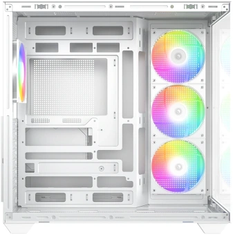 Корпус ID-Cooling View 510 белый без БП ATX 10x120mm 1xUSB3.0 audio bott PSU - купить недорого с доставкой в интернет-магазине