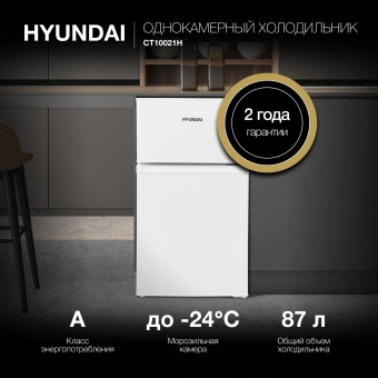 Холодильник Hyundai CT10021H 2-хкамерн. белый - купить недорого с доставкой в интернет-магазине