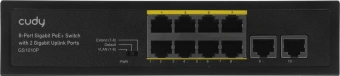 Коммутатор Cudy GS1010P (L2) 10x1Гбит/с 8PoE 120W неуправляемый - цена, купить или заказать с доставкой в интернет-магазине Коммутатор Cudy GS1010P (L2) 10x1Гбит/с 8PoE 120W неуправляемый - купить недорого с доставкой в интернет-магазине