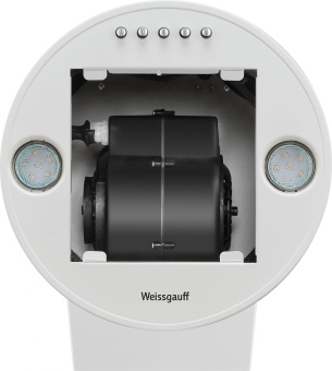 Вытяжка каминная Weissgauff Tubus 700 PB WH белый управление: кнопочное (1 мотор) - купить недорого с доставкой в интернет-магазине