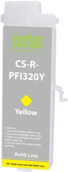Картридж перезаправляемый струйный Cactus CS-R-PFI320Y PFI-320Y желтый для Canon imagePrograf TM-200/200MFP/205/300/300MFP/305/250/255/350/355 без чипа - купить недорого с доставкой в интернет-магазине