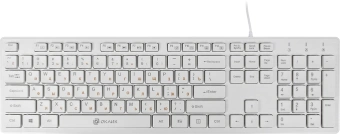 Клавиатура Оклик 500M белый USB slim Multimedia (1061586) кабель 1.5м - купить недорого с доставкой в интернет-магазине