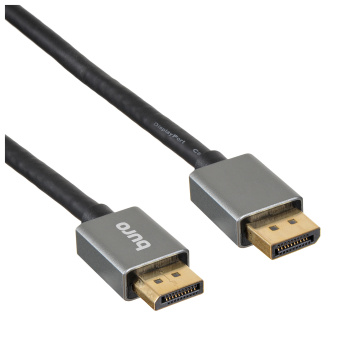 Кабель аудио-видео Buro V1.4 DisplayPort (m)/DisplayPort (m) 1.5м. позолоч.конт. черный (BHP-DPP-1.4-1.5G) - купить недорого с доставкой в интернет-магазине