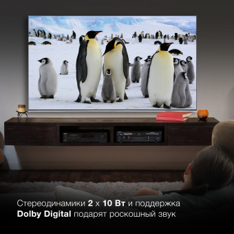 Телевизор QLED Hyundai 65" H-LED65QBU7500 Android TV Frameless черный/серебристый 4K Ultra HD 60Hz DVB-T DVB-T2 DVB-C DVB-S DVB-S2 USB WiFi Smart TV - купить недорого с доставкой в интернет-магазине