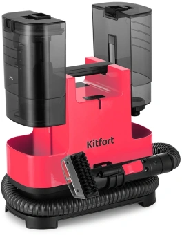 Пылесос моющий Kitfort КТ-5162 400Вт малиновый/черный - купить недорого с доставкой в интернет-магазине