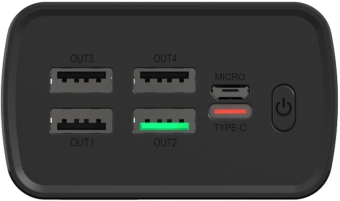 Мобильный аккумулятор Digma DGPF30A 30000mAh QC3.0/PD3.0 22.5W 3A 4xUSB-A/USB-C черный (DGPF30A22ABK) - купить недорого с доставкой в интернет-магазине