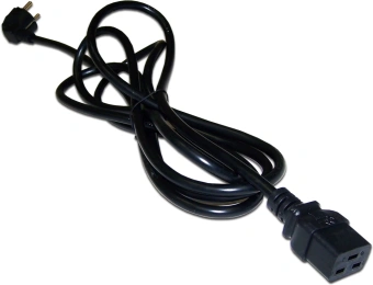 Шнур питания Lanmaster LAN-PP19/SHA-1.0-BK C19-Schuko проводник.:3x1.5мм2 1м 220В 16А черный - купить недорого с доставкой в интернет-магазине