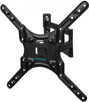Кронштейн для телевизора Kromax DIX-25 черный 24"-55" макс.20кг настенный поворотно-выдвижной и наклонный - купить недорого с доставкой в интернет-магазине