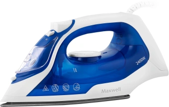 Утюг Maxwell MW-3007 2400Вт белый/синий - купить недорого с доставкой в интернет-магазине