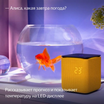 Умная колонка Yandex Станция Миди Алиса оранжевый 24W 1.0 BT/Wi-Fi 10м (YNDX-00054ORG) - купить недорого с доставкой в интернет-магазине
