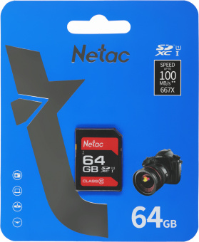 Флеш карта SDXC 64GB Netac NT02P600STN-064G-R P600 w/o adapter - купить недорого с доставкой в интернет-магазине