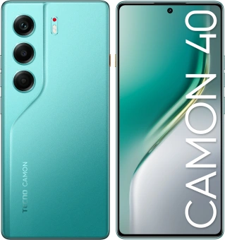 Смартфон Tecno Camon 40 256Gb 8Gb зеленый моноблок 3G 4G 6.78" Android 14 50Mpix 802.11 a/b/g/n/ac NFC GPS GSM900/1800 GSM1900 Protect - купить недорого с доставкой в интернет-магазине