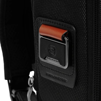 Рюкзак слинг мужской Piquadro Oberon CA7277W150/N черный нейлон/натур.кожа - купить недорого с доставкой в интернет-магазине