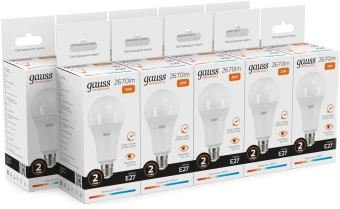 Лампа светодиодная Gauss Globe Elementary 35Вт цок.:E27 груша 220B св.свеч.бел.теп. А67 (упак.:10шт) (70215) - купить недорого с доставкой в интернет-магазине