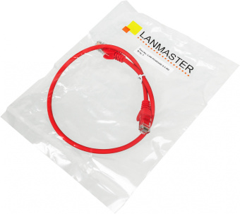 Патч-корд Lanmaster LAN-PC45/U5E-0.5-RD UTP RJ-45 вил.-вилка RJ-45 кат.5E 0.5м красный LSZH (уп.:1шт) - купить недорого с доставкой в интернет-магазине