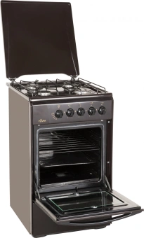 Плита Газовая Flama RG 2401 B коричневый (металлическая крышка) реш.сталь - купить недорого с доставкой в интернет-магазине