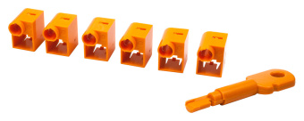 Блокиратор Lanmaster LAN-SEC45-CL-SET-OR (упак.:6шт) 6м оранжевый - купить недорого с доставкой в интернет-магазине