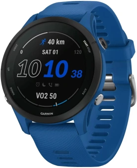 Смарт-часы Garmin Forerunner 255 33мм 1.3" корп.черный рем.синий (010-02641-11) - купить недорого с доставкой в интернет-магазине