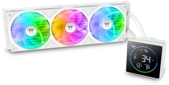 Система водяного охлаждения Thermaltake TH360-S V3 Snow ARGB Soc-AM5/AM4/1200/1700/1851 белый 4-pin 37.8dB Al LCD 365W Ret (CL-W472-PL12SW-A) - купить недорого с доставкой в интернет-магазине