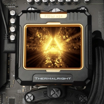 Система водяного охлаждения Thermalright Frozen Warframe 420 ARGB Soc-AM5/AM4/1200/1700/1851 черный 4-pin 29.8dB Al LCD Ret (F-WFRAME-420-BL-ARGB) - купить недорого с доставкой в интернет-магазине