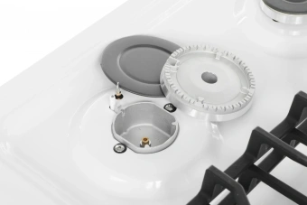 Плита Газовая Midea MFO-M4G20T0E(WH) белый/черный (стеклянная крышка) реш.чугун - купить недорого с доставкой в интернет-магазине
