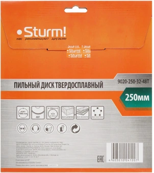 Диск пильный по дер. Sturm! 9020-250-32-48T d(посад.)=32мм (циркулярные пилы) (упак.:1шт) - купить недорого с доставкой в интернет-магазине