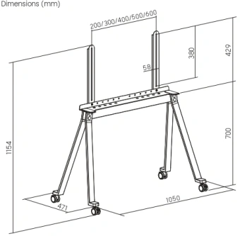 Подставка для телевизора Ultramounts UM312B черный 49"-75" макс.40кг напольный - купить недорого с доставкой в интернет-магазине