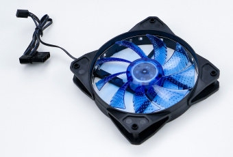 Вентилятор Digma DFAN-LED-BLUE 120x120x25mm 3-pin 4-pin (Molex)23dB 115gr LED Ret - купить недорого с доставкой в интернет-магазине