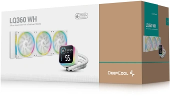 Система водяного охлаждения Deepcool LQ360 Wh ARGB Soc-AM5/AM4/1200/1700/1851 белый 4-pin 38.71dB Al LCD 350W 1840gr Ret (R-LQ360-WHDSMC-G-1) - купить недорого с доставкой в интернет-магазине