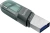 Флеш Диск Sandisk 64GB iXpand SDIX90N-064G-GN6NK USB3.1 зеленый/серебристый - купить недорого с доставкой в интернет-магазине