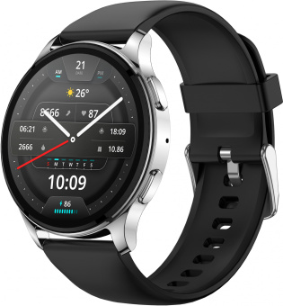 Смарт-часы Amazfit Pop 3R A2319 1.43" AMOLED корп.серебристый рем.черный (1746285) - купить недорого с доставкой в интернет-магазине