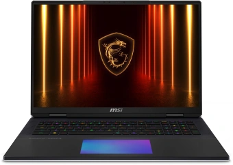 Ноутбук MSI Titan 18 HX AI A2XWJG-206RU Core Ultra 9 285HX 64Gb SSD4Tb NVIDIA GeForce RTX5090 24Gb 18" IPS UHD+ (3840x2400) Windows 11 Home black WiFi BT Cam (9S7-182421-206) - купить недорого с доставкой в интернет-магазине
