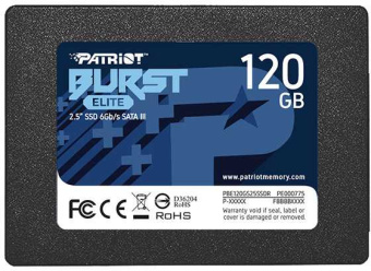 Накопитель SSD Patriot SATA-III 120GB PBE120GS25SSDR Burst Elite 2.5" - купить недорого с доставкой в интернет-магазине