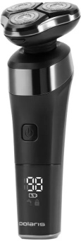 Бритва роторная Polaris PMR 0308RC реж.эл.:3 питан.:элек.сеть/аккум. черный - купить недорого с доставкой в интернет-магазине