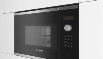 Микроволновая печь Bosch BFL523MS0 20л. 800Вт нержавеющая сталь/черный (встраиваемая) - купить недорого с доставкой в интернет-магазине