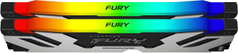 Память DDR5 2x32GB 6400MHz Kingston KF564C32RSAK2-64 Fury Renegade XMP RGB RTL Gaming PC5-51200 CL32 DIMM 288-pin 1.4В kit dual rank с радиатором Ret - купить недорого с доставкой в интернет-магазине