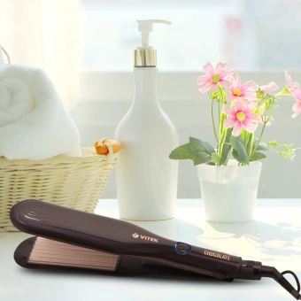 Щипцы Vitek Chocolate VT-2502 62Вт макс.темп.:220С покрытие:керамико-турмалиновое - купить недорого с доставкой в интернет-магазине