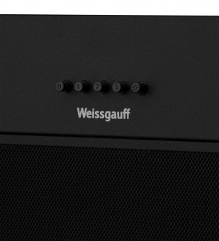 Вытяжка встраиваемая Weissgauff Leaf 600 PB Full Black Enamel черный управление: кнопочное (1 мотор) - купить недорого с доставкой в интернет-магазине
