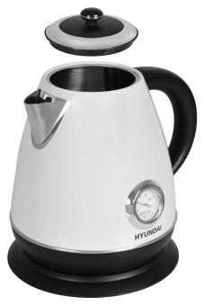 Чайник электрический Hyundai HYK-S4502 1.7л. 2200Вт жемчужный/черный корпус: металл/пластик - купить недорого с доставкой в интернет-магазине