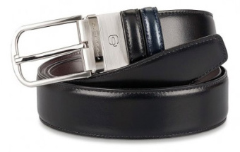 Ремень Piquadro C11 CU3049C11/NB 125х3.50см черный/синий натур.кожа - купить недорого с доставкой в интернет-магазине