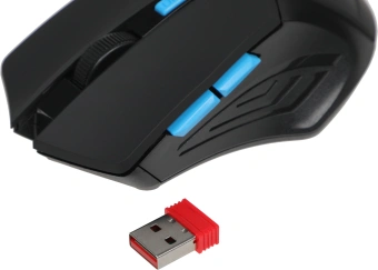 Мышь Defender Accura MM-275 черный/синий оптическая 1600dpi беспров. USB 5but (52275) - купить недорого с доставкой в интернет-магазине