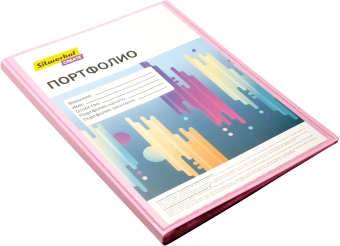 Папка-портфолио с 40 прозр.вклад. Silwerhof Create SCR-P40PIN A4 пластик 0.7мм карм.на лиц.стор. розовый - купить недорого с доставкой в интернет-магазине