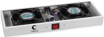 Модуль вентиляторный Cabeus (TRAY-FAN2) 2 вент. серый - купить недорого с доставкой в интернет-магазине