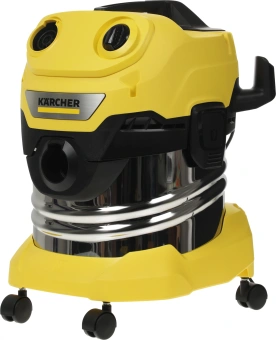 Строительный пылесос Karcher WD 4 S V-20/5/22 1000Вт (уборка: сухая/сбор воды) желтый - купить недорого с доставкой в интернет-магазине