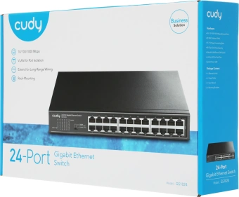 Коммутатор Cudy GS1024 (L2) 24x1Гбит/с неуправляемый - купить недорого с доставкой в интернет-магазине