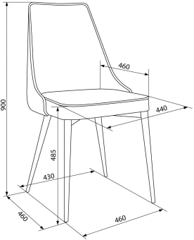 Стул для дома Бюрократ CH-K4_2 комплект 2шт т.бежевый Holland 61 металл черный на ножках (CH-K4_1/HL61_2) - купить недорого с доставкой в интернет-магазине