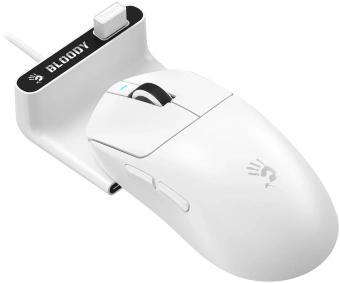 Мышь A4Tech Bloody R77 Ultra Dock белый оптическая 20000dpi беспров. USB 5but - купить недорого с доставкой в интернет-магазине