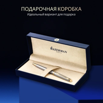 Ручка шариков. Waterman Hemisphere (S0920370) Steel GT M син. черн. подар.кор. - купить недорого с доставкой в интернет-магазине