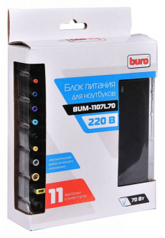 Блок питания Buro BUM-1107L70 автоматический 70W 18.5V-20V 11-connectors 4.62A от бытовой электросети - купить недорого с доставкой в интернет-магазине