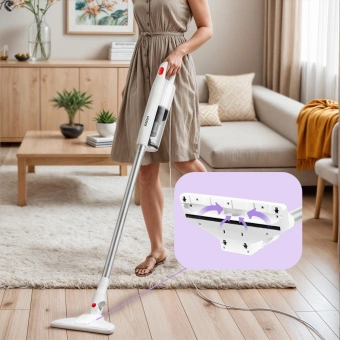 Пылесос ручной Kitfort КТ-5339 600Вт белый/красный - купить недорого с доставкой в интернет-магазине